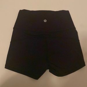 Black Lululemon Short Spandex Shorts, Size 2